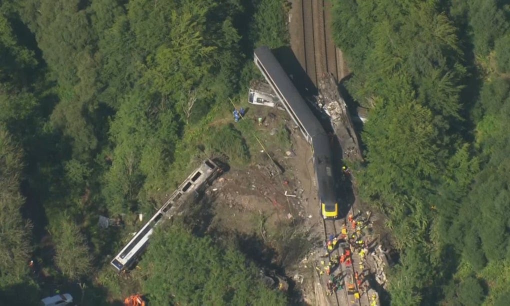Carmont Rail Crash overview Wednesday 12 Aug 2020