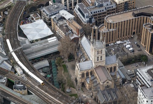 Southwark Catheadral taken from the Shard