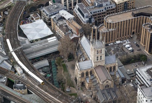 Southwark Catheadral taken from the Shard