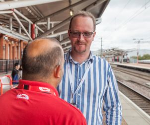 Railway Mission Chaplain Colin at Rugby